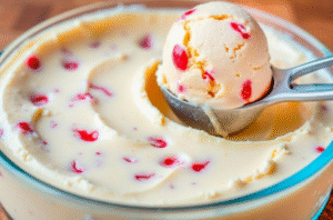 Helado Casero de Vainilla con Cerezas: El Postre Perfecto para Conquistar el Verano