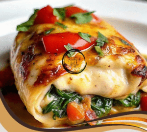 Pechuga de Pollo Rellena con Pimiento Rojo, Espinaca y Mozzarella: El Plato Gourmet que Conquistará tu Mesa